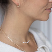 boucles zélie plaquées or doubles minis-créoles anneau simple et anneau perlé